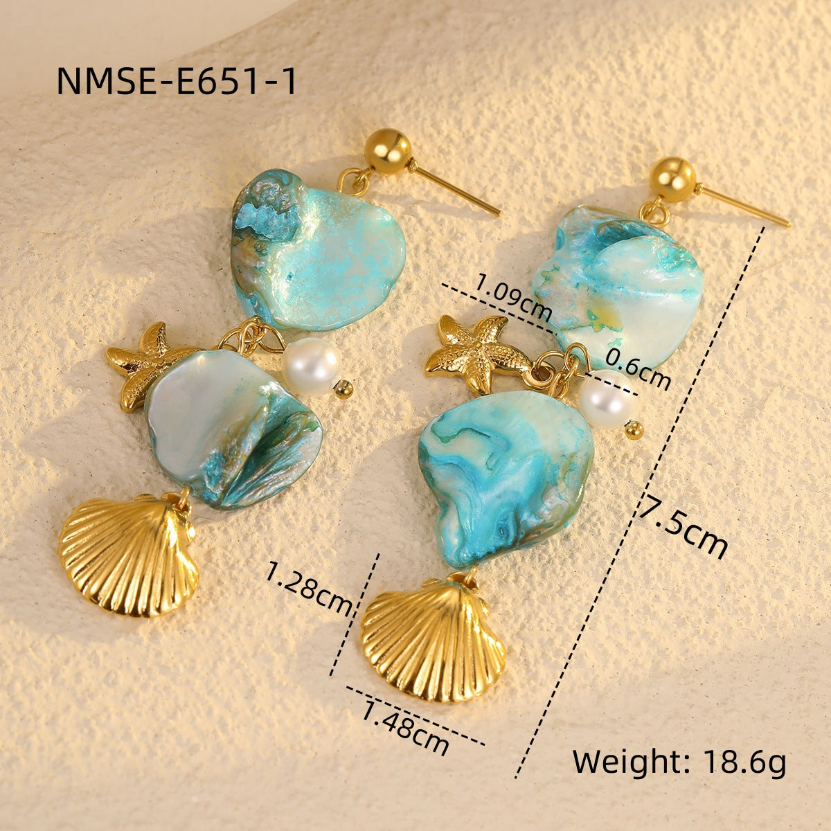 Wholesale Ocean Series Holiday Style Necklace Bracelet Earrings Summer Jewelry